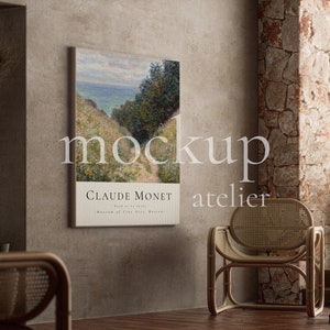 Boho Moody Interior Mockup, Japandi Home Decor Mockup, Canvas Frame Mockup, 5x7 Frame Mockup, Wabi Sabi Artwork Display, Instant Download