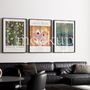 3 Black Frames Mockup with Glass Reflection On/Off, Home Interior Mockup, Thin Frame Set Mockup, 5x7 Frames Mockup, Digital Download, 705