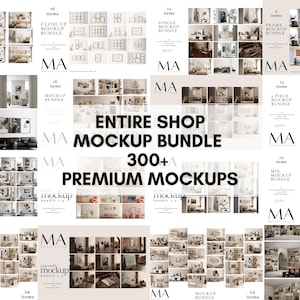 Entire Store Frame Mockup Bundle, Whole Shop Bundle, Wood Frame Mockups, Poster Set Mockup, Life Time Mockup Bundles, Wall Art Mockups