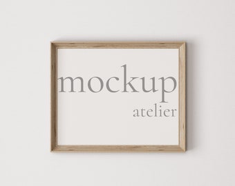 Single Rustic Horizontal Wood Frame Mockup, Old Frame Mockup, Antique Frame Mockup, Vintage Frame Mockup, Digital Download, Artwork Mockup