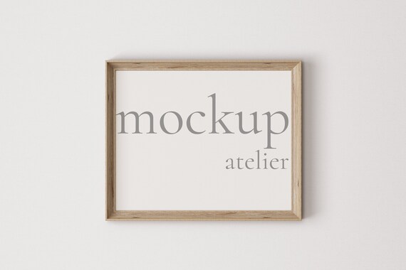 Single Rustic Horizontal Wood Frame Mockup, Old Frame Mockup, Antique Frame Mockup, Vintage Frame Mockup, Digital Download, Artwork Mockup