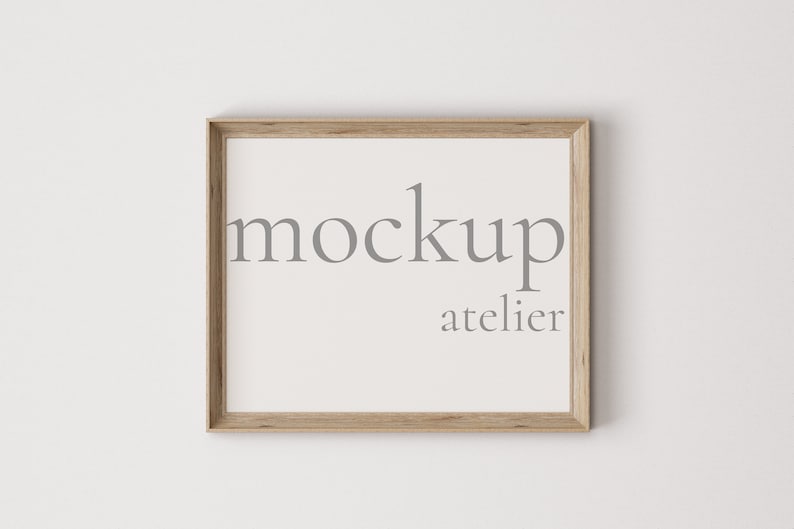 Single Rustic Horizontal Wood Frame Mockup, Old Frame Mockup, Antique Frame Mockup, Vintage Frame Mockup, Digital Download, Artwork Mockup
