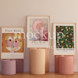 Retro Colorful Interior Wood Frame Mockup, 3 Frames Mockup, Preppy Wall Decor Mockup, Nursery Poster Mockup, A1 Frame Mockup, Digital Psd