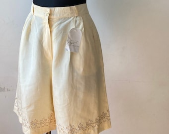 Vintage 90s Shorts by Apart Fashion w/Tags! | Mom Shorts | Never Worn | High Rise Wide Leg Shorts | With Linen | DE 42 US 12 L