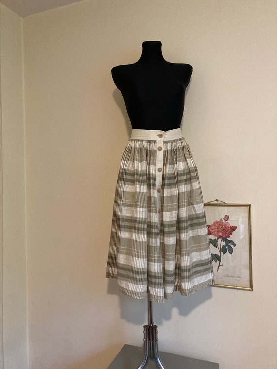 Vintage ESCADA 80s Linen Skirt | Very Full Gorgeo… - image 1