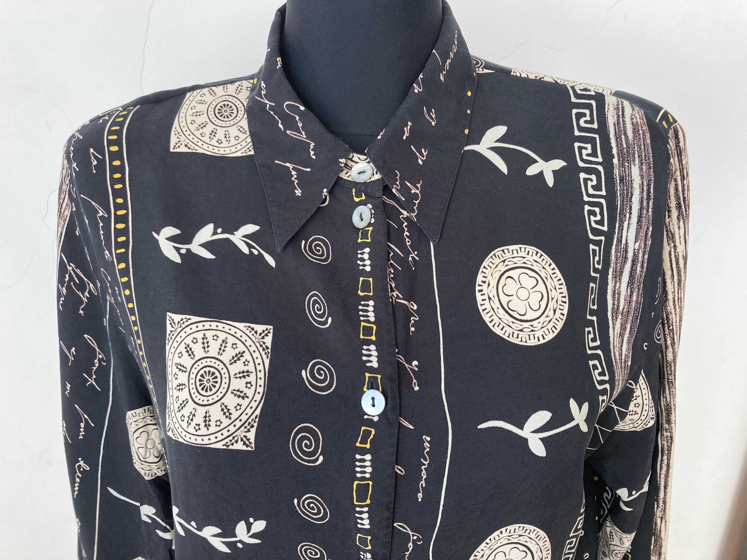 Gelovige Bijlage huilen Vintage 100 % Pure Silk GERRY WEBER Blouse Button Down - Etsy Finland