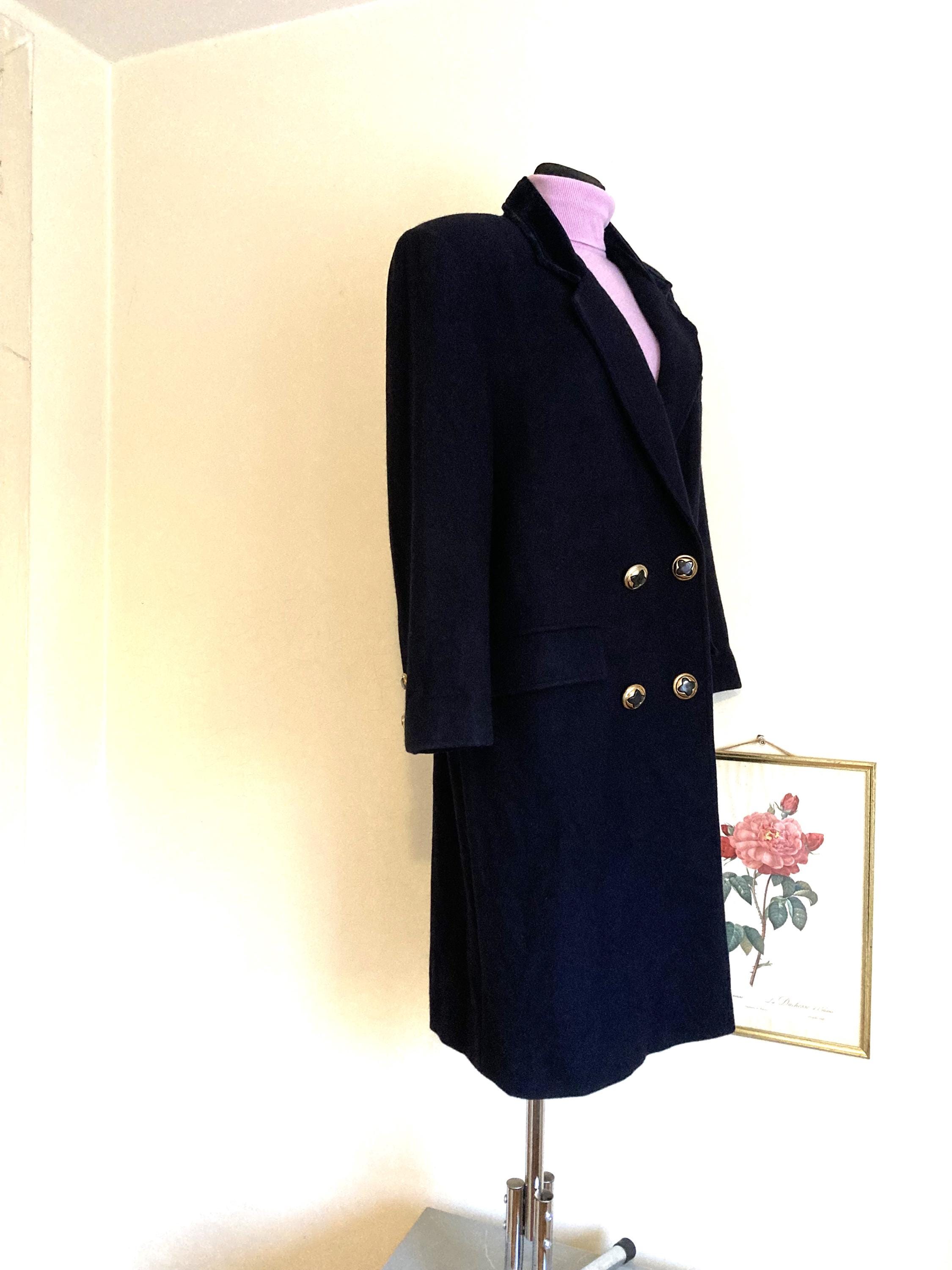 Vintage 80s-90s Wool Coat by Elegance | Soft Collared Jacket