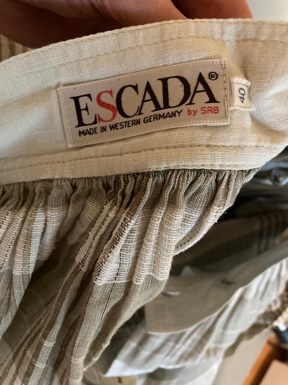 Vintage ESCADA 80s Linen Skirt | Very Full Gorgeo… - image 9