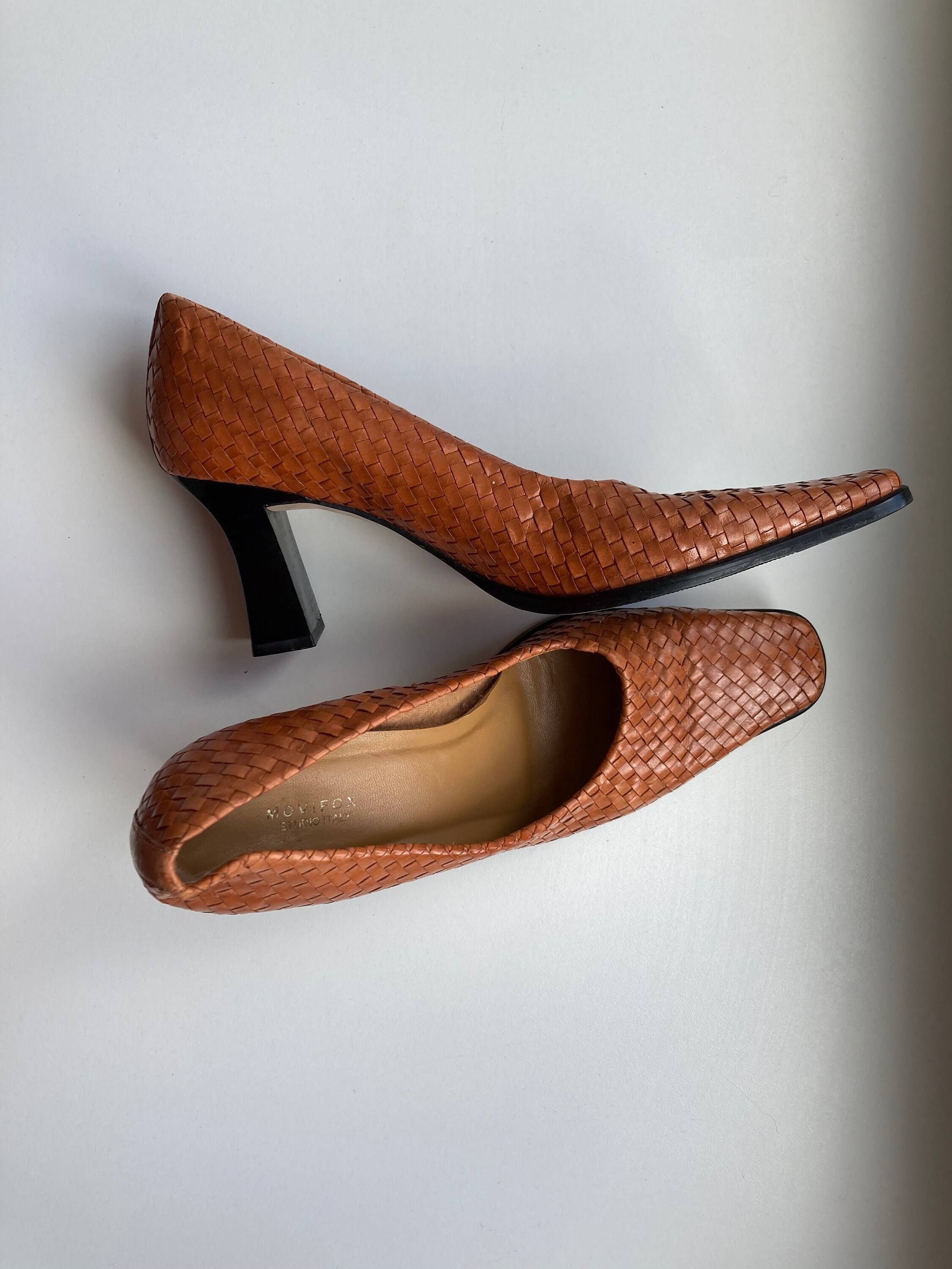 Camel leather pumps - Etsy Nederland