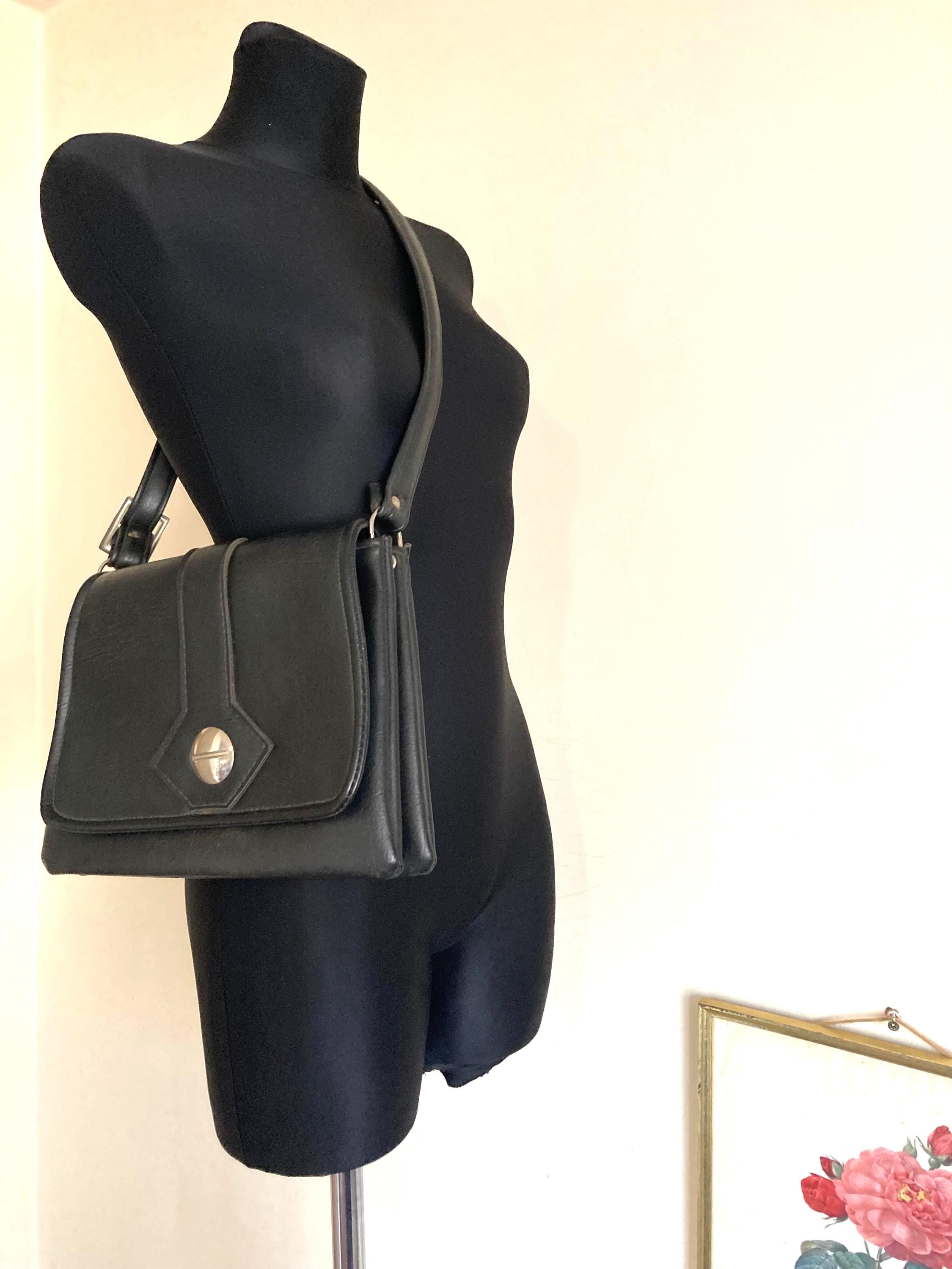 Round Leather Crossbody Vintage - Etsy