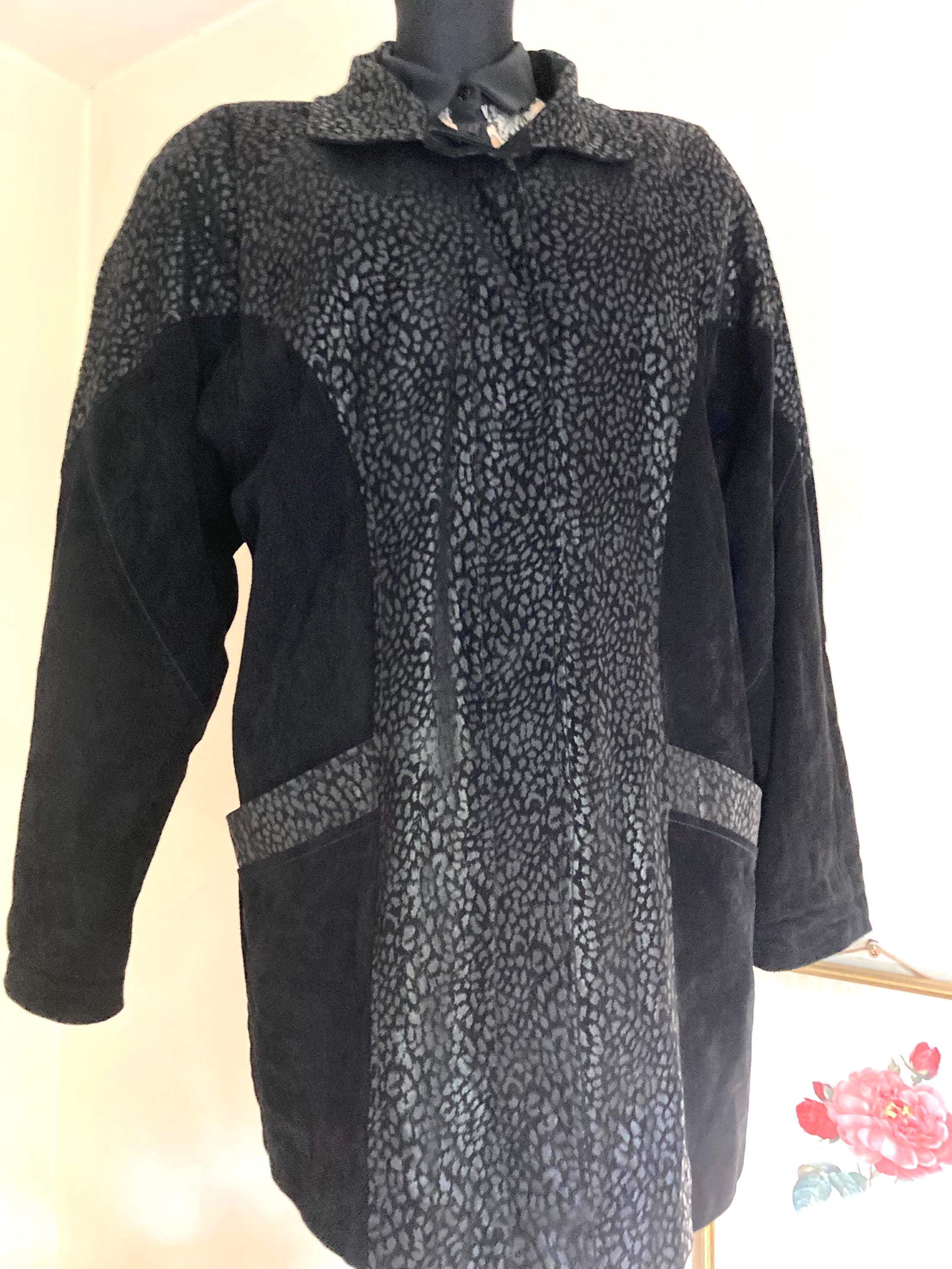 Vintage 80s 90s Suede Leather Jacket Coat by YORN Boutique  display picture 1