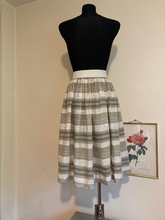 Vintage ESCADA 80s Linen Skirt | Very Full Gorgeo… - image 5