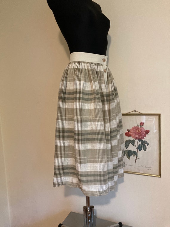 Vintage ESCADA 80s Linen Skirt | Very Full Gorgeo… - image 4