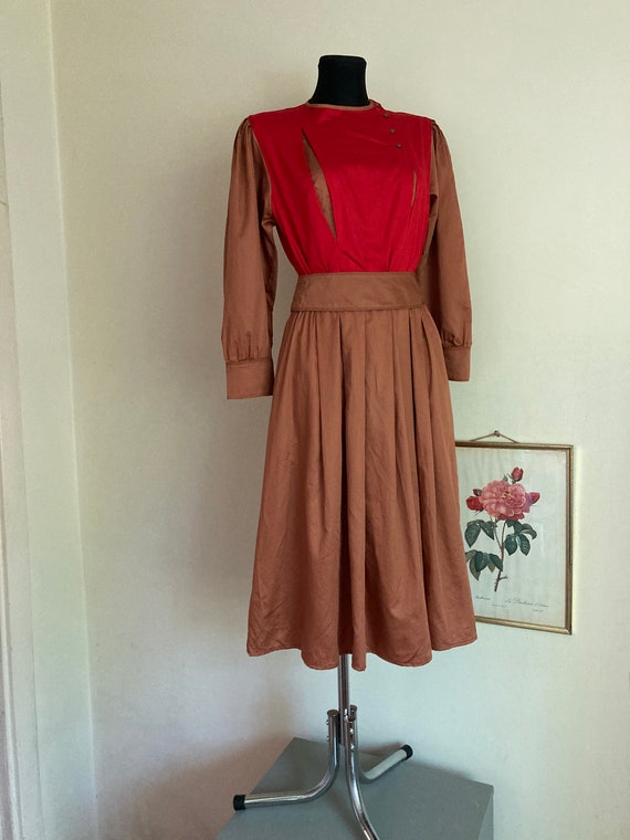 Vintage Quality Cotton Dress w/Matching Belt by Po