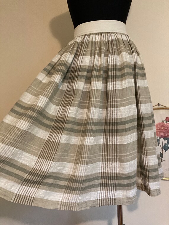 Vintage ESCADA 80s Linen Skirt | Very Full Gorgeo… - image 6