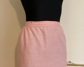 Jupe Crayon En Tweed Rose Emanuel Ungaro - Taille 34 - Vintage - Occasion TB