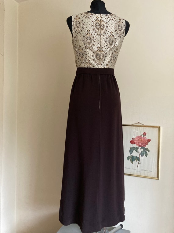 Vintage 50s-60s Sleeveless Evening Gown w/Belt | … - image 8