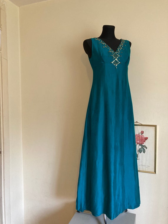 Vintage 60s Beaded Cocktail Dress by VEST | Turquo