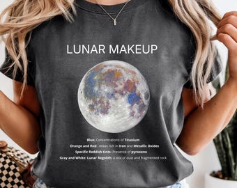 Lunar Makeup Moon Graphic T-shirt | Moon's colors Artemis II,  Celestial Illustration, Moon Unisex T-Shirt