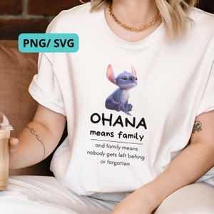 Lilo & Stitch Ohana Means, Spanish and English PNG and SVG, Layered svg, Cricut,  Clipart, Design to Print