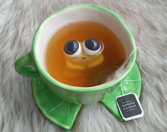 Handmade Ceramic Frog Mug: Unique Animal Lover Gift