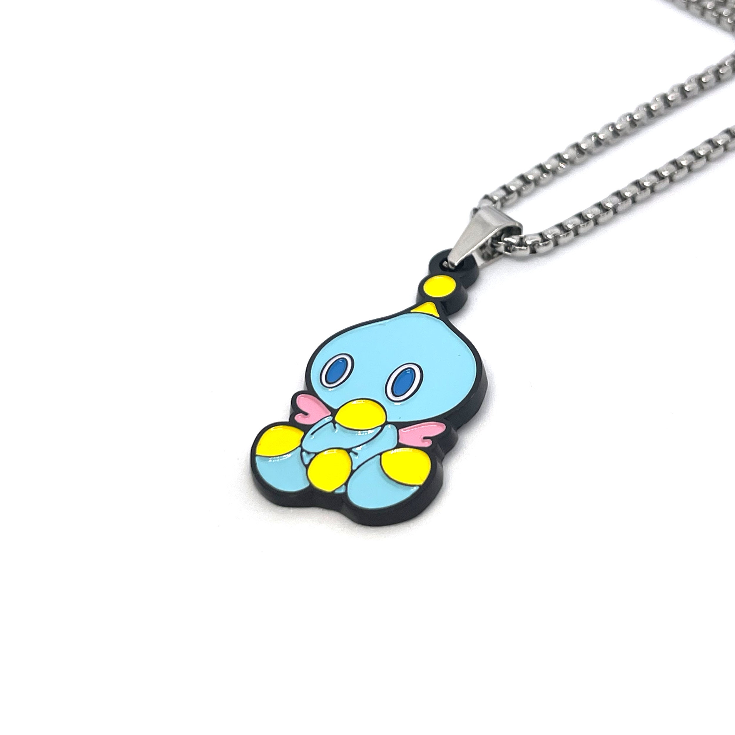 Sonic Adventure Fan-Made Chao Enamel Pendant Chain Necklace – 60cm