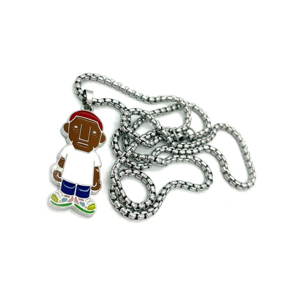 Pharrell Williams in My Mind Cuban Chain Necklace Enamel 