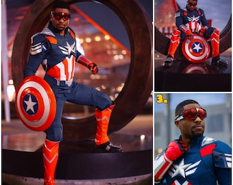 Captain America Cosplay Druck 20cmx26cm