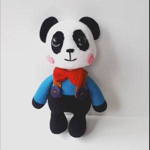 amigurumi panda,stuffed doll,knit doll panda,   amigurumi bear,new Year gift, Christmas gift, birthday gift,newborn gift,handmade toy,