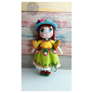 Handmade Crochet Girl Doll: Unique Amigurumi Toy (15.7 inch)