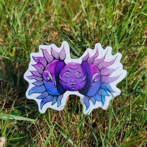 Nature-Inspired Waterproof Vinyl Stickers, Flowers, Skulls, Mushrooms, and Moth Decals, Nature Lover Gift