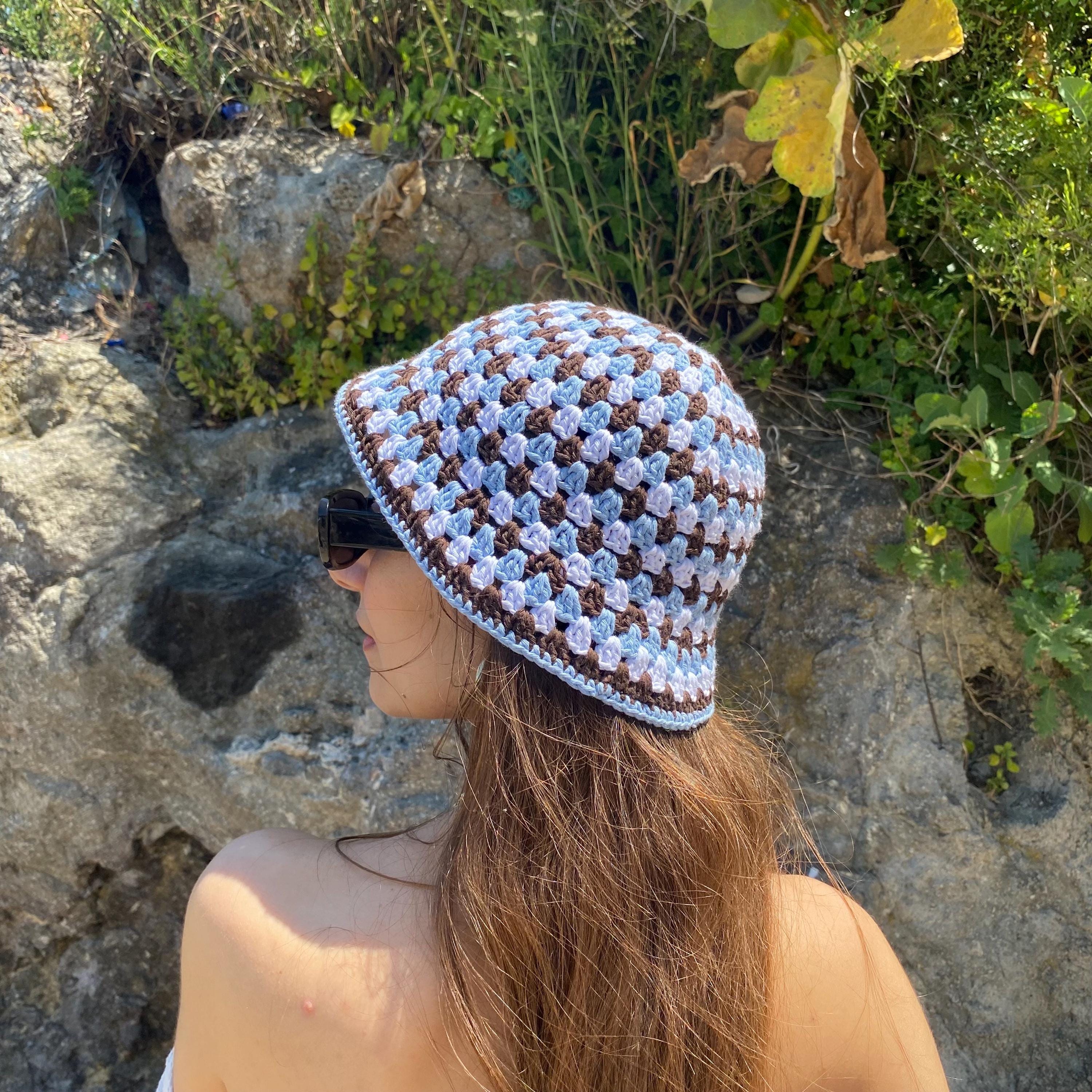 Crochet Granny Square Bucket Hat: Boho Beach Style - Cotton  display picture 2