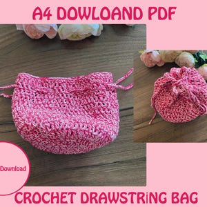Häkel-Drawstring-Make-up-Taschenmuster, DIY maßgeschneiderte Make-up-Tasche, bestickte personalisierte Make-up-Tasche,