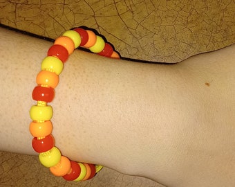 Fire Ball  Beaded Bracelet