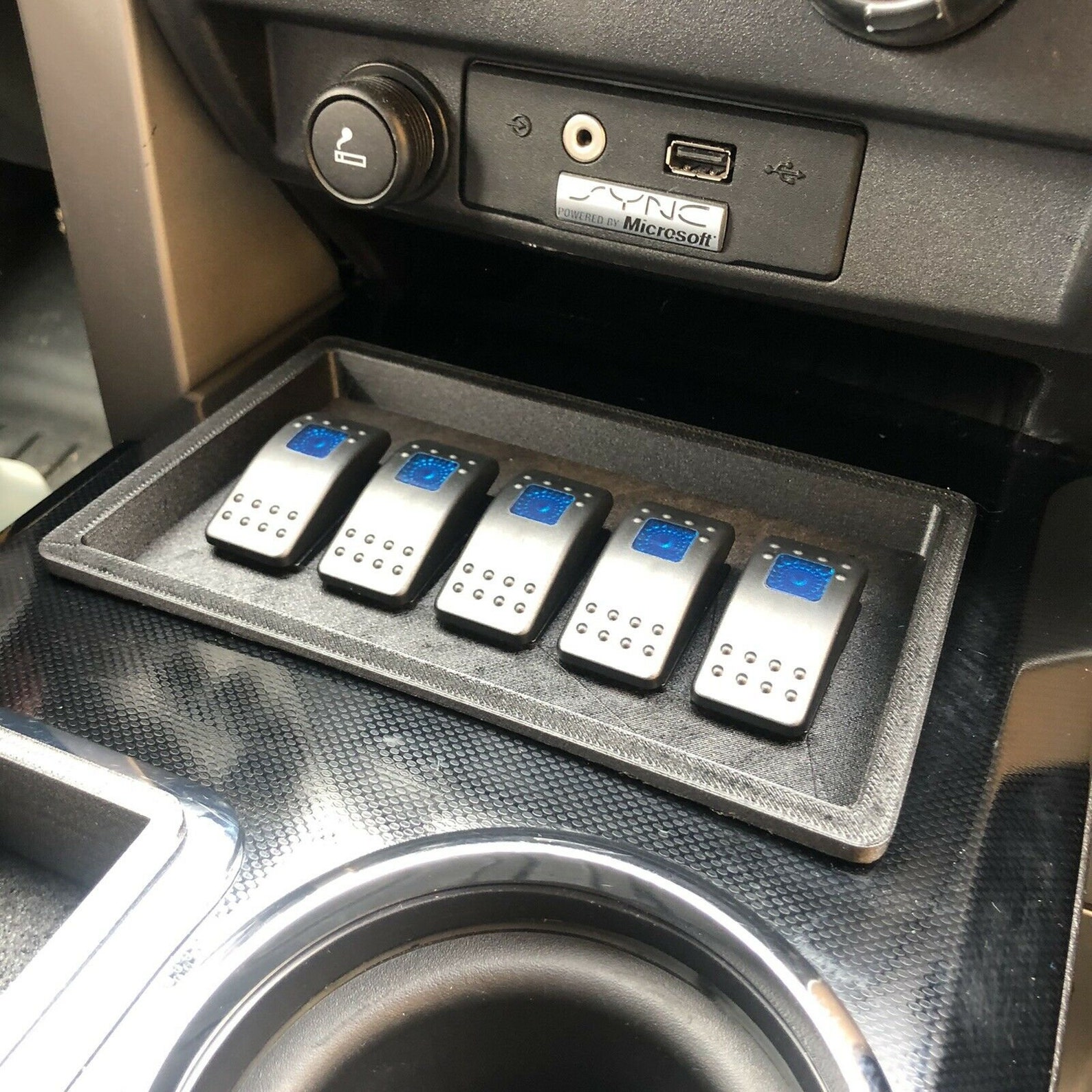 0914 F150 Center Console Rocker Switch Mount Panel Insert Etsy