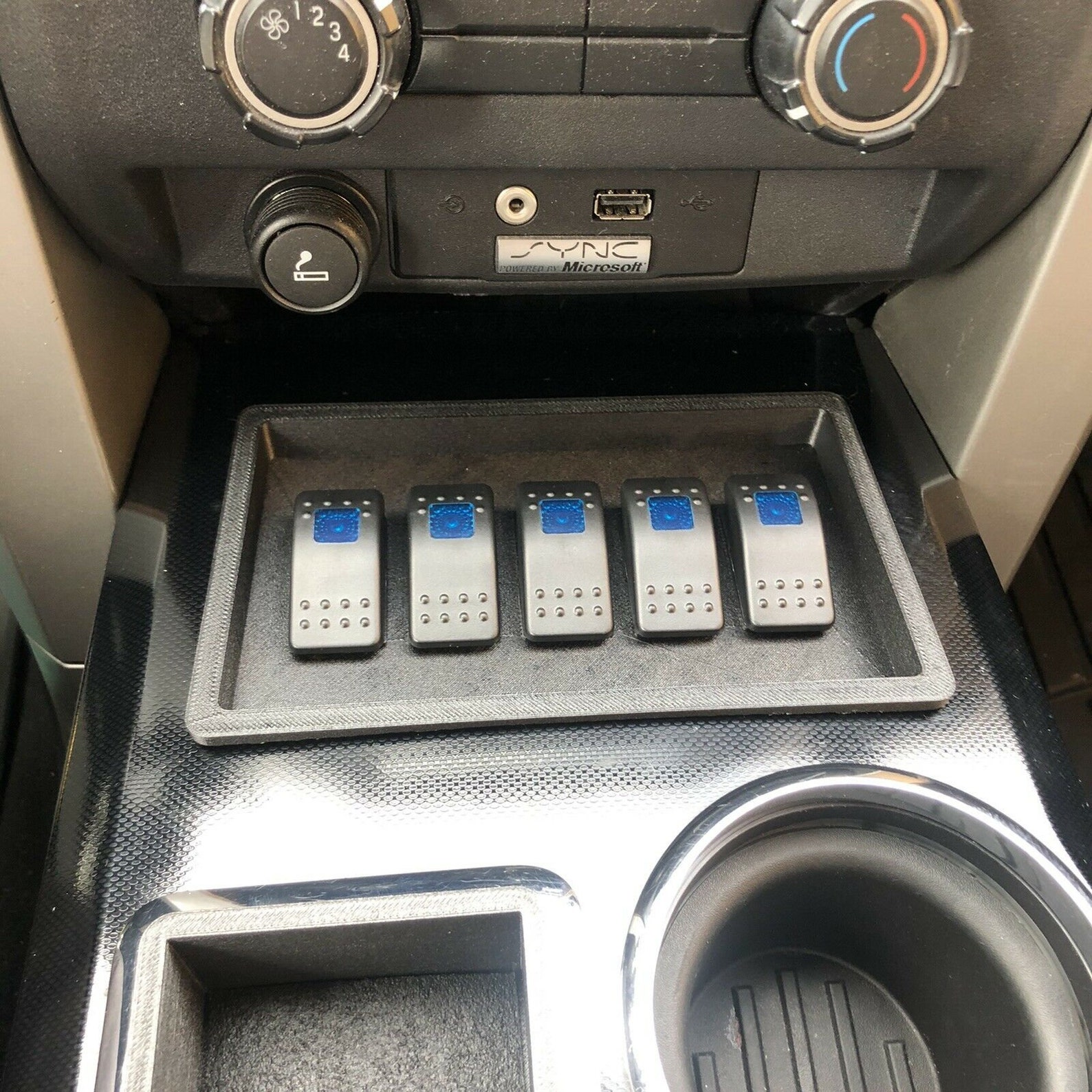 0914 F150 Center Console Rocker Switch Mount Panel Insert Etsy