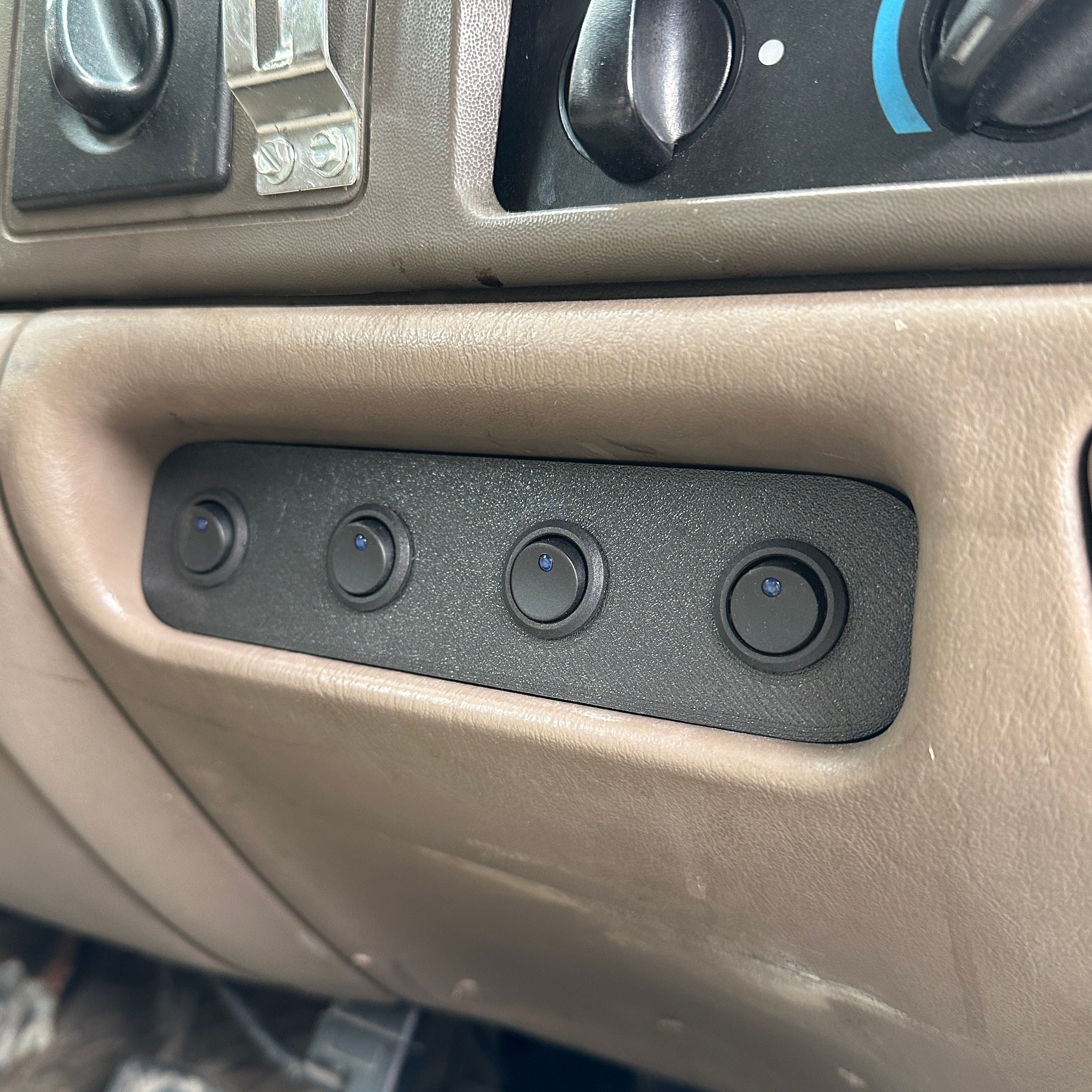 1998-2005 Ford Excursion F250/F350 Rocker Switch Mount Panel (Switches Not Included)