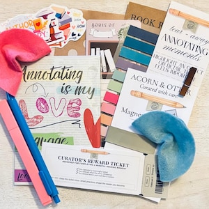 Curator’s Annotating Kit | Book Annotation Set | Art Print | Cozy Reading Gift