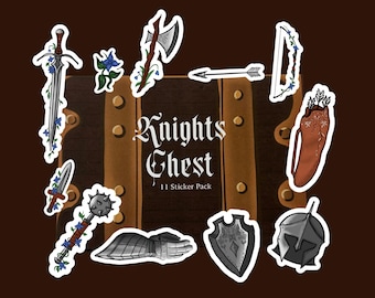Knights Chest Vinyl Sticker Pack