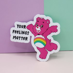 Don't Care Bear Die-Cut Sticker – Fandom-Made
