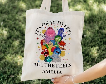 Inside Out Tote Bag, Mental Health Reusable Bag, Inside Out Personalised Bag, Personalised Tote Bag, Shopping bag, Grocery Bag, Reusable Bag