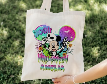 Mickey Halloween Tote Bag, Mickey Mouse Tote Bag, Halloween Tote Bag, Personalised Tote Bag, Shopping Bag, Grocery Bag, Reusable Bag