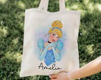 Cinderella Tote Bag, Princess Tote Bag, Personalised Tote Bag, Shopping bag, Grocery Bag, Reusable Bag