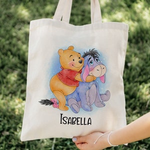 Pooh And Eeyore Tote Bag, Winnie The Pooh Tote Bag, Eeyore Personalised Bag, Personalised Tote Bag, Shopping bag, Grocery Bag, Reusable Bag