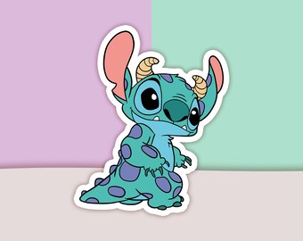Monster Stitch Sticker, Monsters Inc Sticker, Stitch Sticker, Vinyl Sticker, Decal Sticker For Laptop, Die Cut Sticker