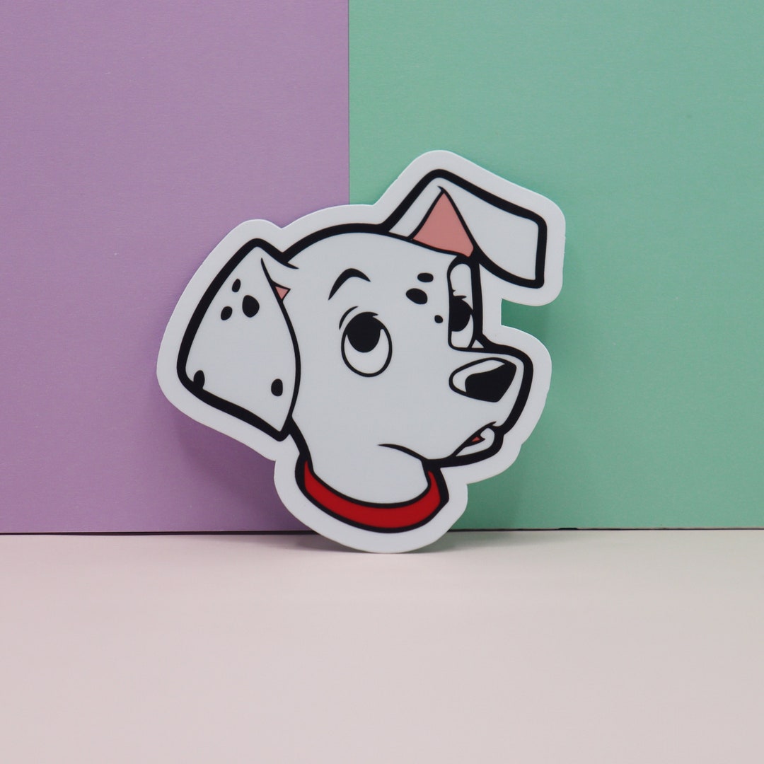 Dalmatian Head Sticker Dog Sticker 101 Dalmatians Sticker Etsy