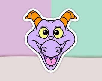 Figment Purple Dragon Sticker, Epcot Sticker, Figment Sticker, Vinyl Sticker, Decal Sticker For Laptop, Die Cut Sticker