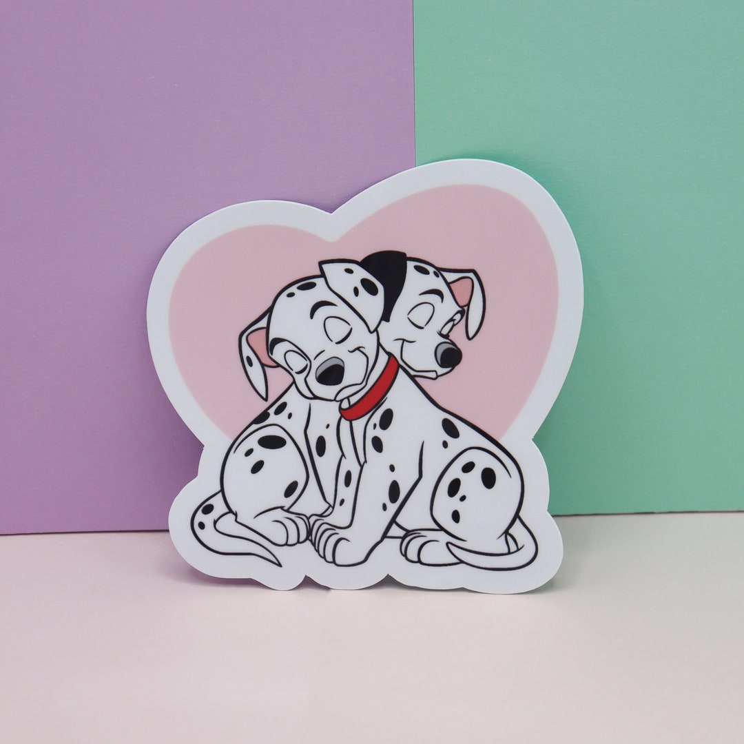 Dalmatian Love Sticker Dog Sticker 101 Dalmatians Sticker Etsy