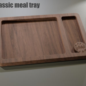 CNC project for a Classic meal tray - Cnc files for wood routers. Fusion 360 & CNC STL files, by Agilemaking