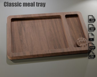 CNC Classic Meal Tray Project – Wood Router Files (Digital Download)